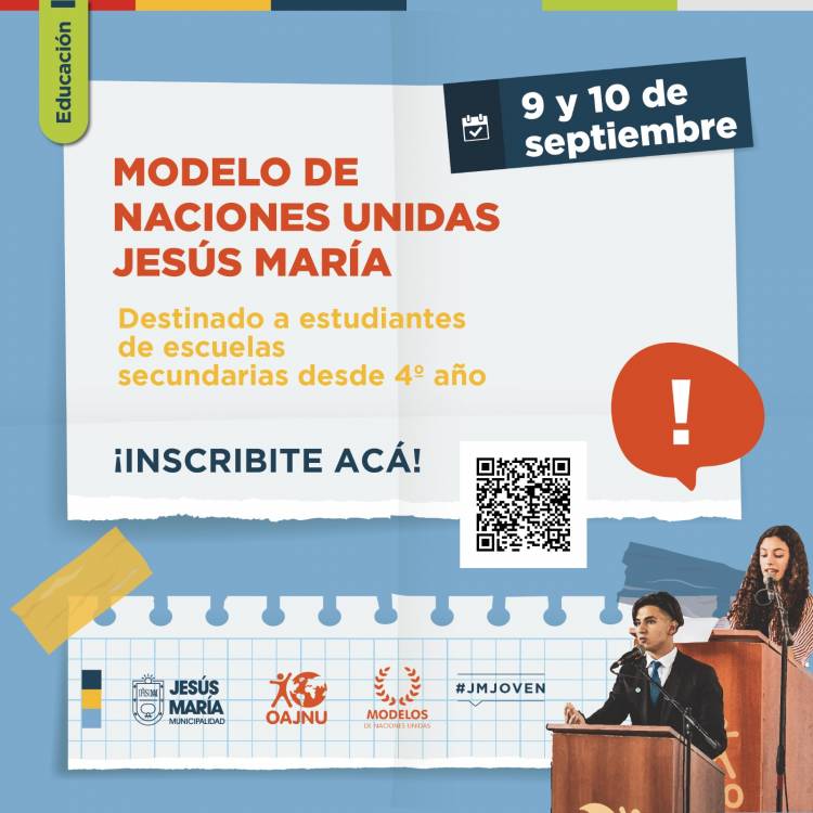 #JesusMaria : Convoca a estudiantes para ser parte del Modelo de Naciones Unidas 2023