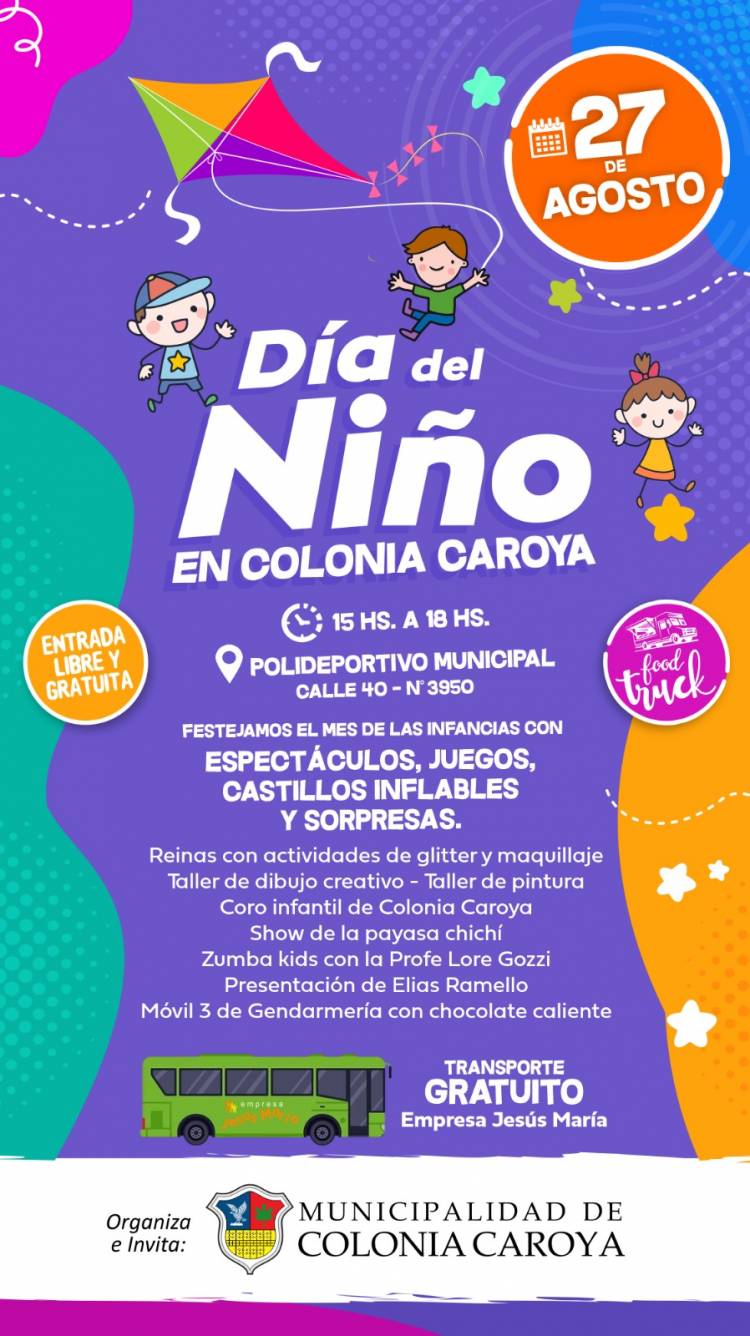 #ColoniaCaroya : Día del Niño con gran festejo!