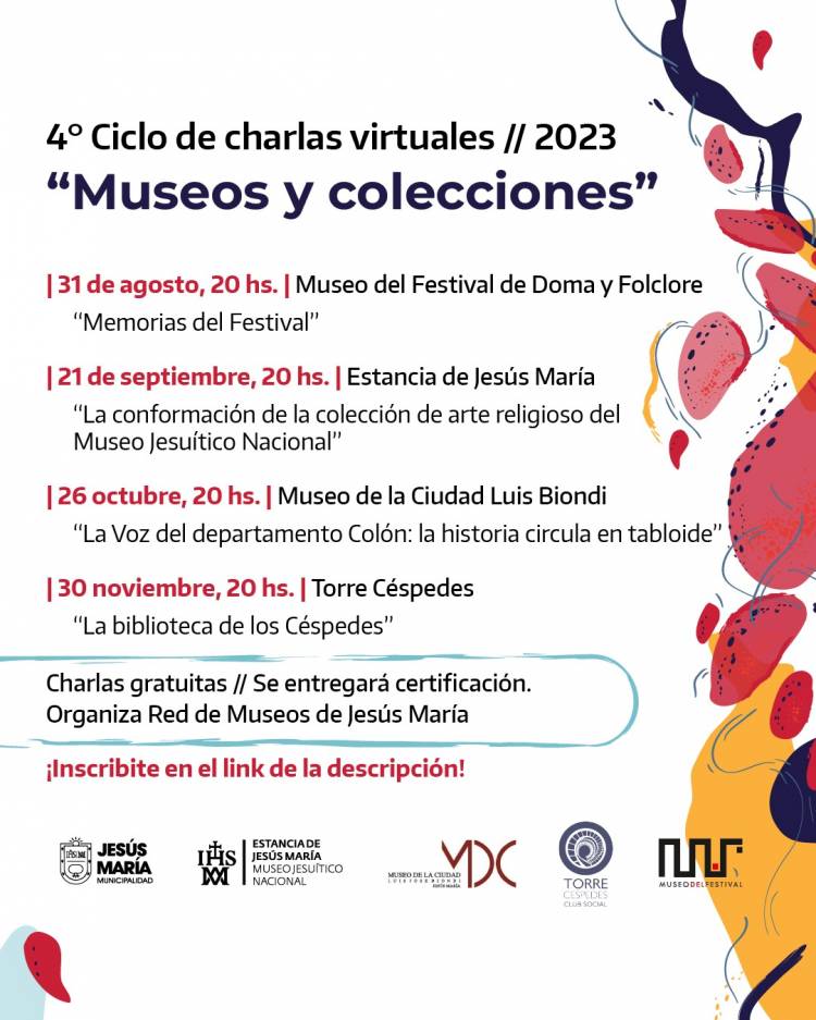 #JesusMaria :  4° CICLO DE CHARLAS VIRTUALES "MUSEOS Y COLECCIONES".