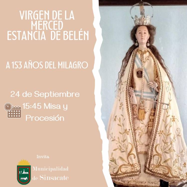#Sinsacate : 24 de septiembre, día de la Virgen de la Merced en Estancia Belén