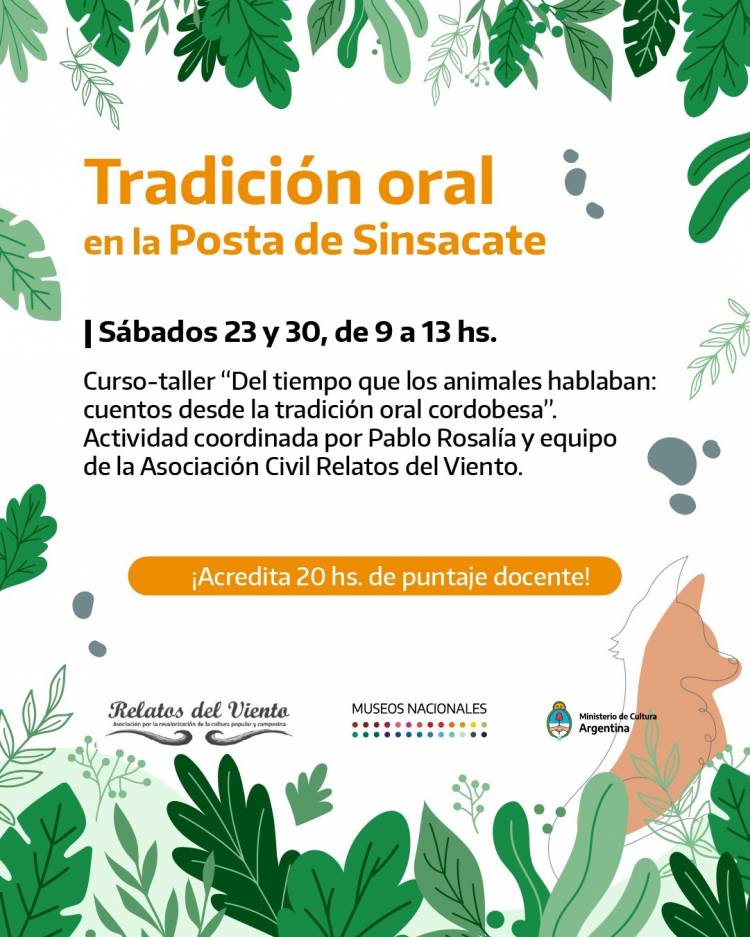 #Sinsacate : Capacitaciones sobre tradición oral en la Posta