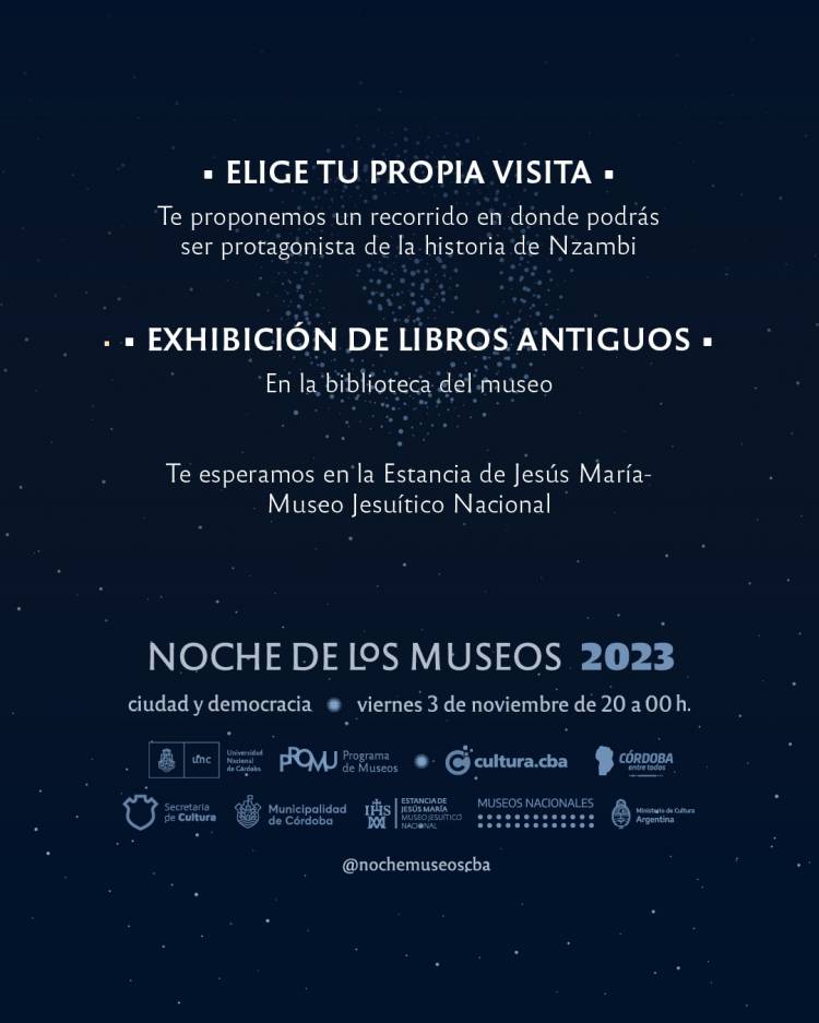 #JesusMaria : La Noche de los Museos tendrá una novedosa actividad en la Estancia Jesuítica.