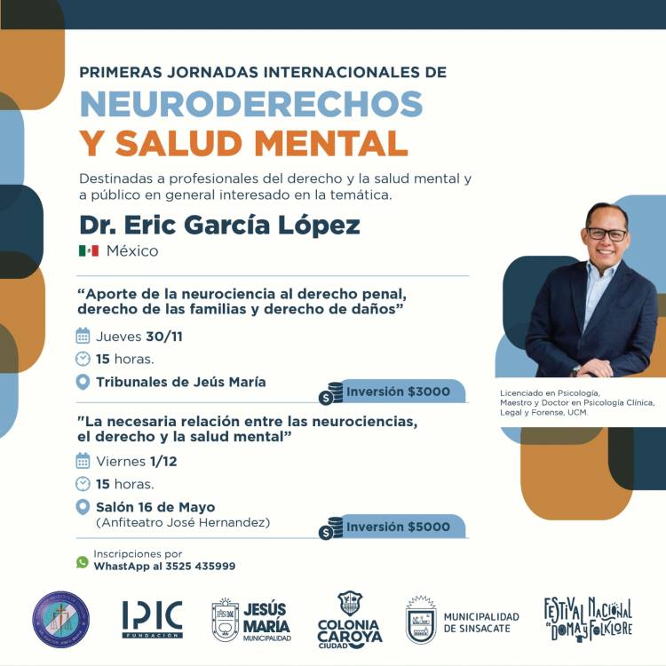 #JesusMaria : Primeras Jornadas Internacionales de Neuroderechos y Salud Mental