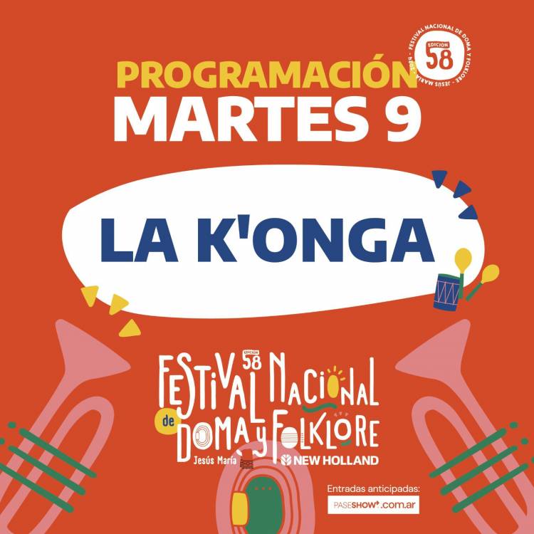 #JesusMaria : La Konga se suma a la Edición 58 del Festival de Doma y Folklore