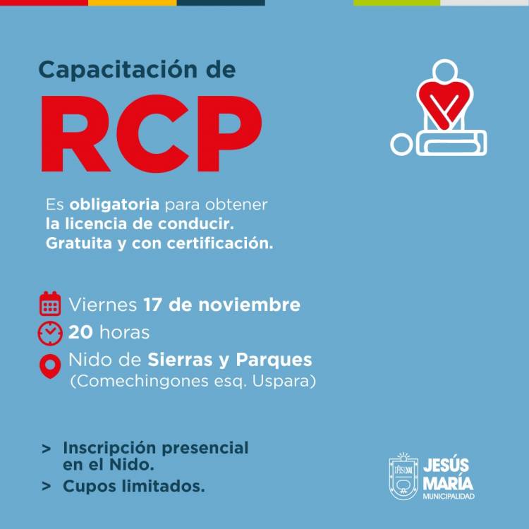 #JesusMaria : El curso de RCP llega a barrio Sierras y Parques