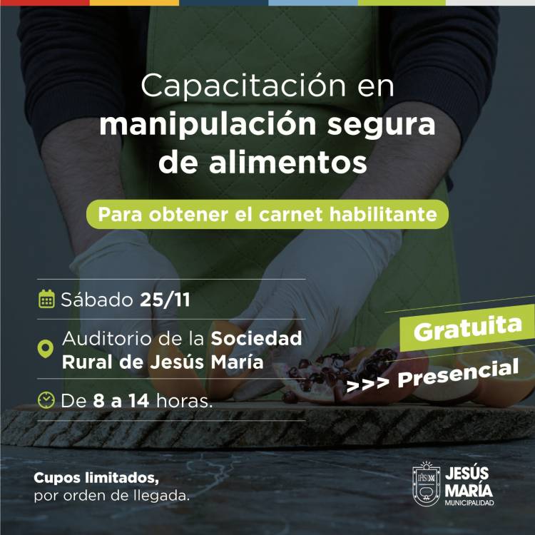 #JesusMaria : Capacitación en manipulación de alimentos