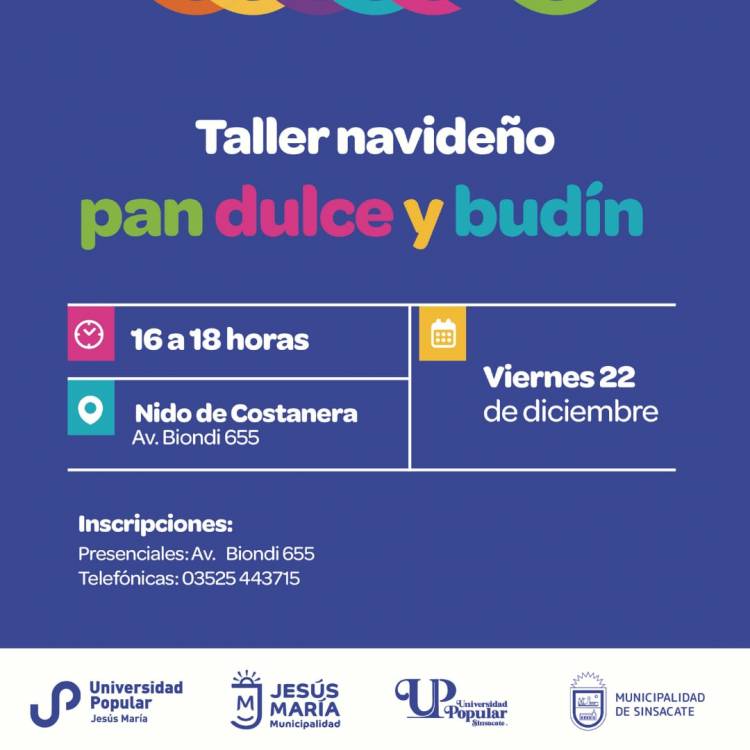 #JesusMaria : Taller sobre elaboración de pan dulce y budines