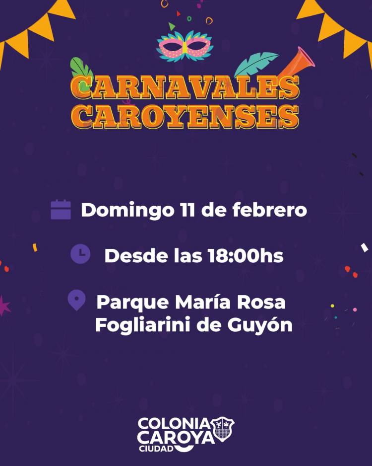 #COLONIACAROYA : ¡Noche de carnaval el Domingo 11! 