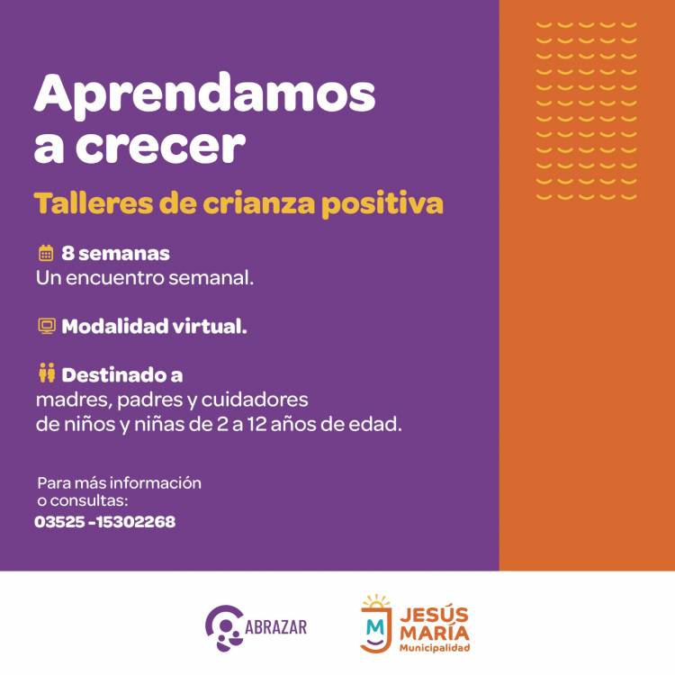 #JesusMaria : Taller para madres, padres y cuidadores sobre crianza positiva