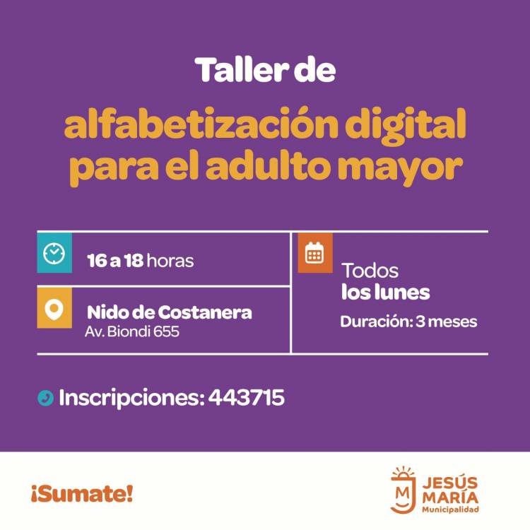 #JesusMaria : Taller de tecnologías cotidianas para adultos mayores