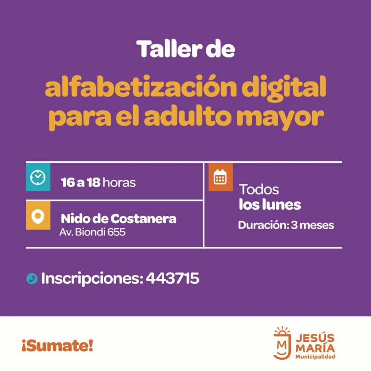 #JesusMaria : Taller de tecnologías cotidianas para adultos mayores 