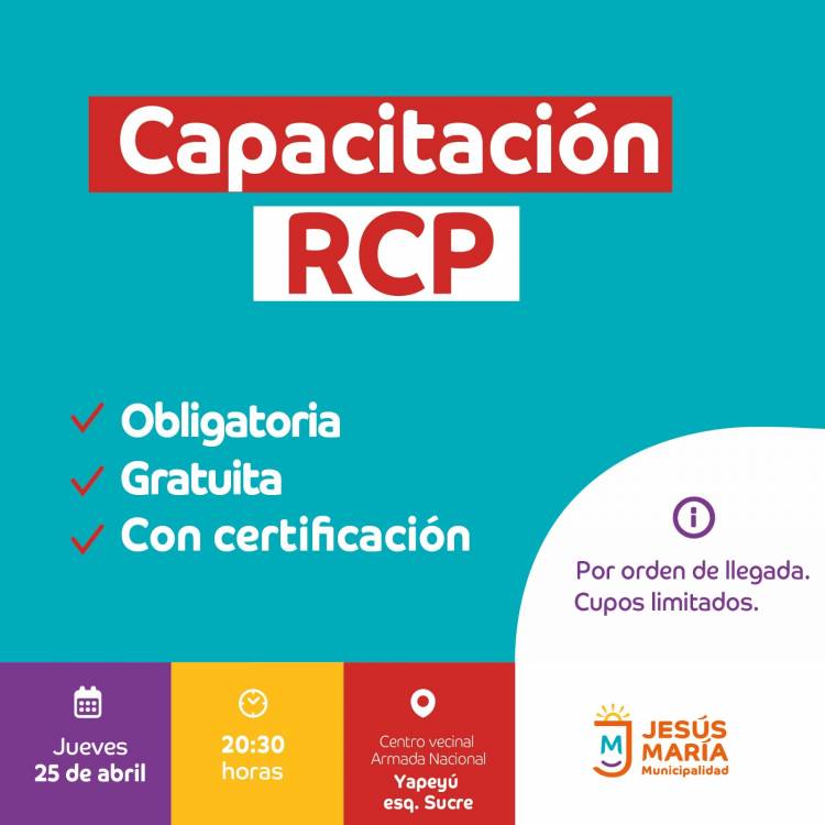 #JesusMaria : RCP en los barrios, taller en barrio Armada Nacional