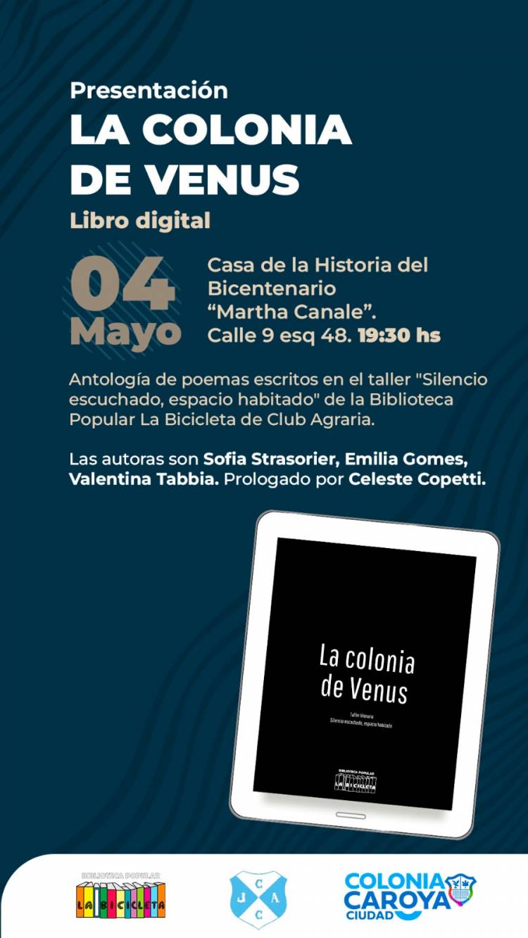 #ColoniaCaroya : Presentación del Libro digital "La Colonia de Venus"