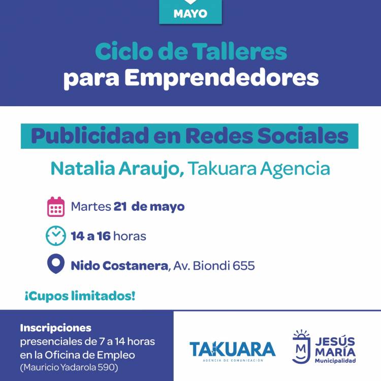 #JesusMaria : Capacitaciones gratuitas para emprendedores, publicidad en redes sociales
