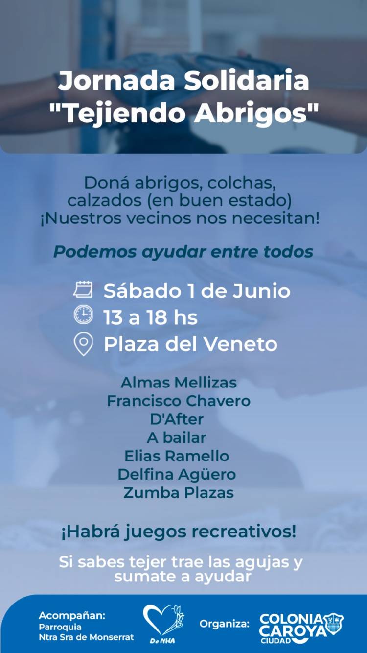 #ColoniaCaroya : Jornada Solidaria "Tejiendo abrigos"