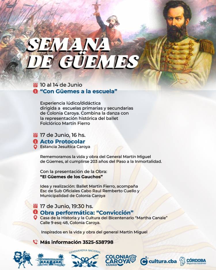 #ColoniaCaroya : Llega la Semana de Güemes 