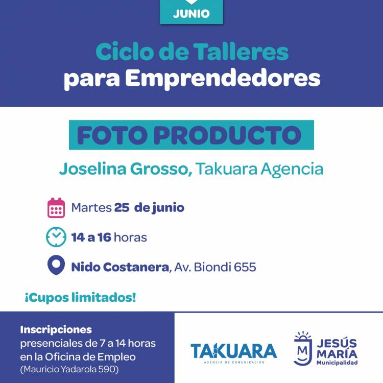 #JesusMaria : Capacitación gratuita para emprendedores sobre fotoproducto