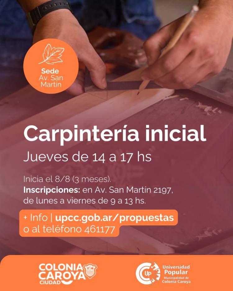 #ColoniaCaroya : Nuevos cursos gratuitos en los barrios