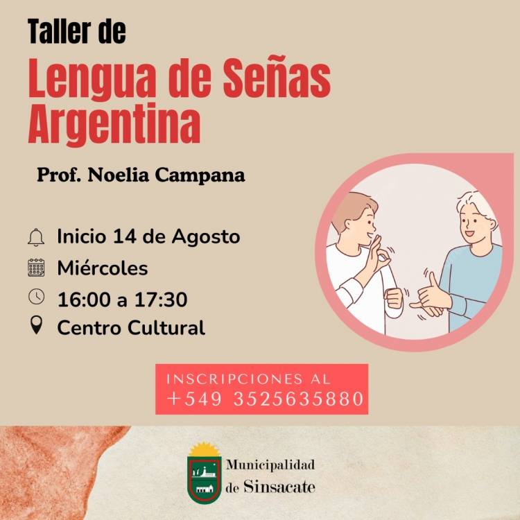 #Sinsacate : Taller gratuito de lengua de señas argentinas