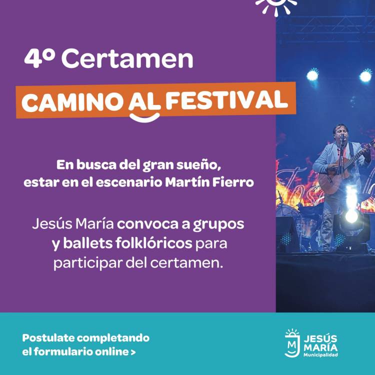 #JesusMaria : Lanzan inscripciones para el certamen “Camino al Festival”