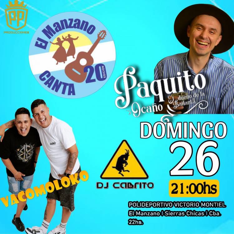 #ElManzano : Canta 2025 con reprogramación por lluvia y nuevo cronograma para hoy