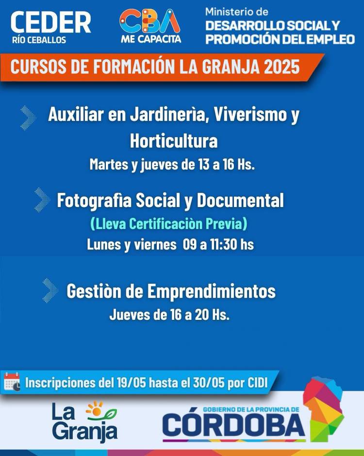 #LaGranja : Nuevos cursos gratuitos del CEDER llegan a La Granja
