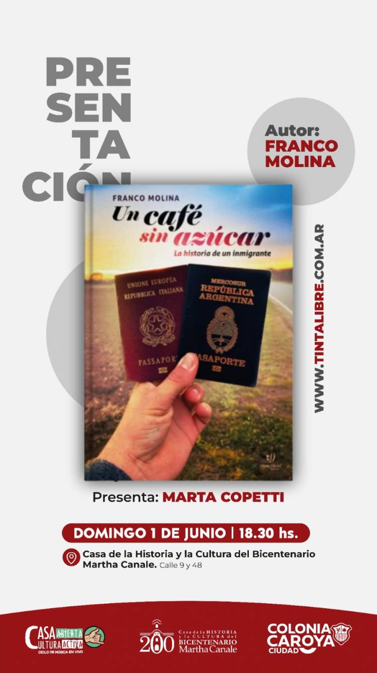 #ColoniaCaroya: Franco Molina presenta su libro.