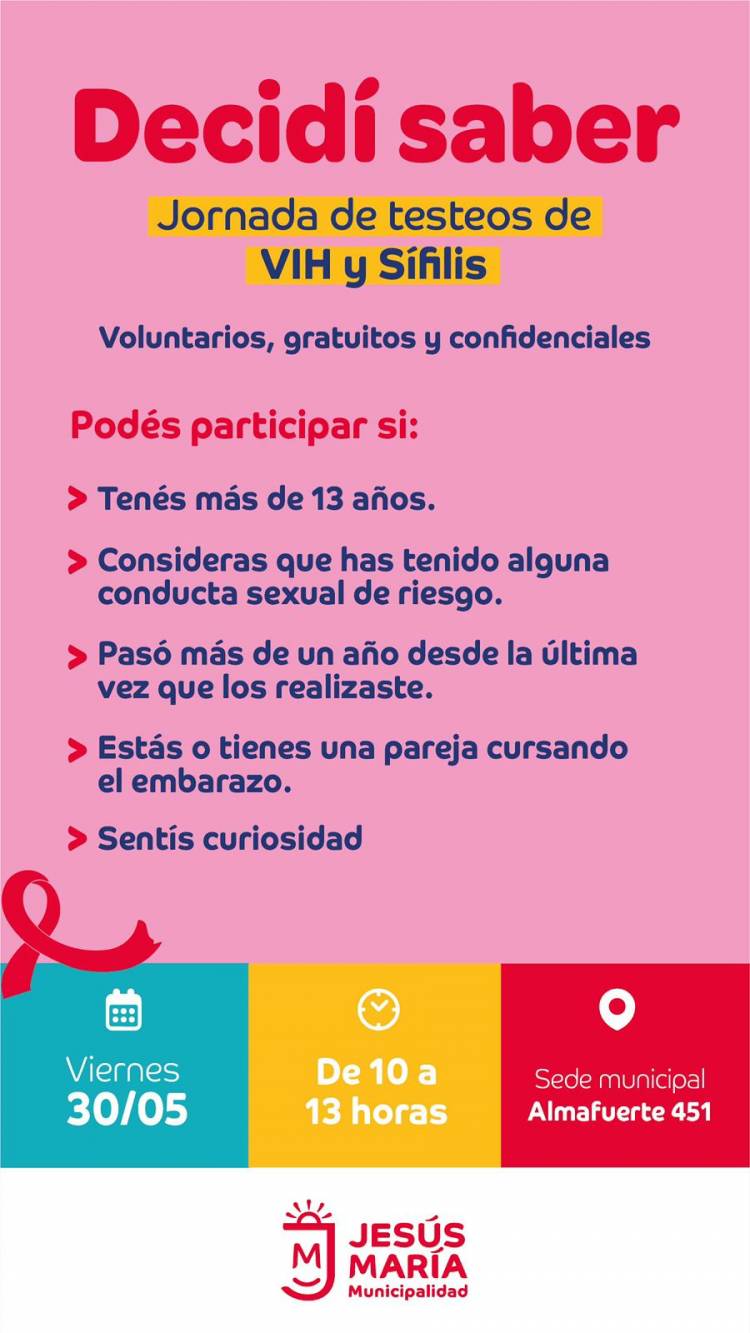 #JesusMaría: Se realizó una nueva jornada de prevención: test rápidos y gratuitos de VIH y sífilis