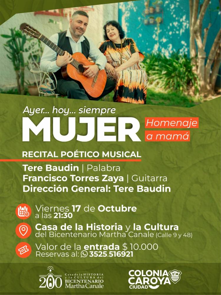 #COLONIACAROYA - Recital poético musical en homenaje a las madres ????????