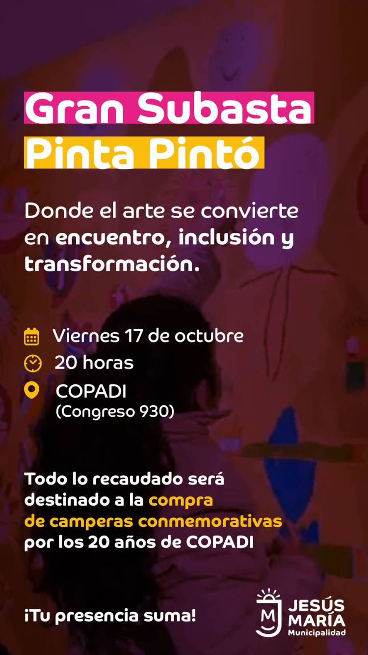 #JESUSMARIA - El arte del COPADI sale a subasta, en una noche de emociones y solidaridad