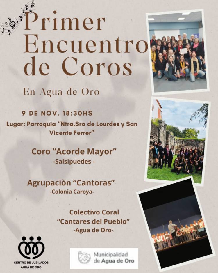 #AguadeOro: Las voces se encuentran en Agua de Oro: un canto que une a la región