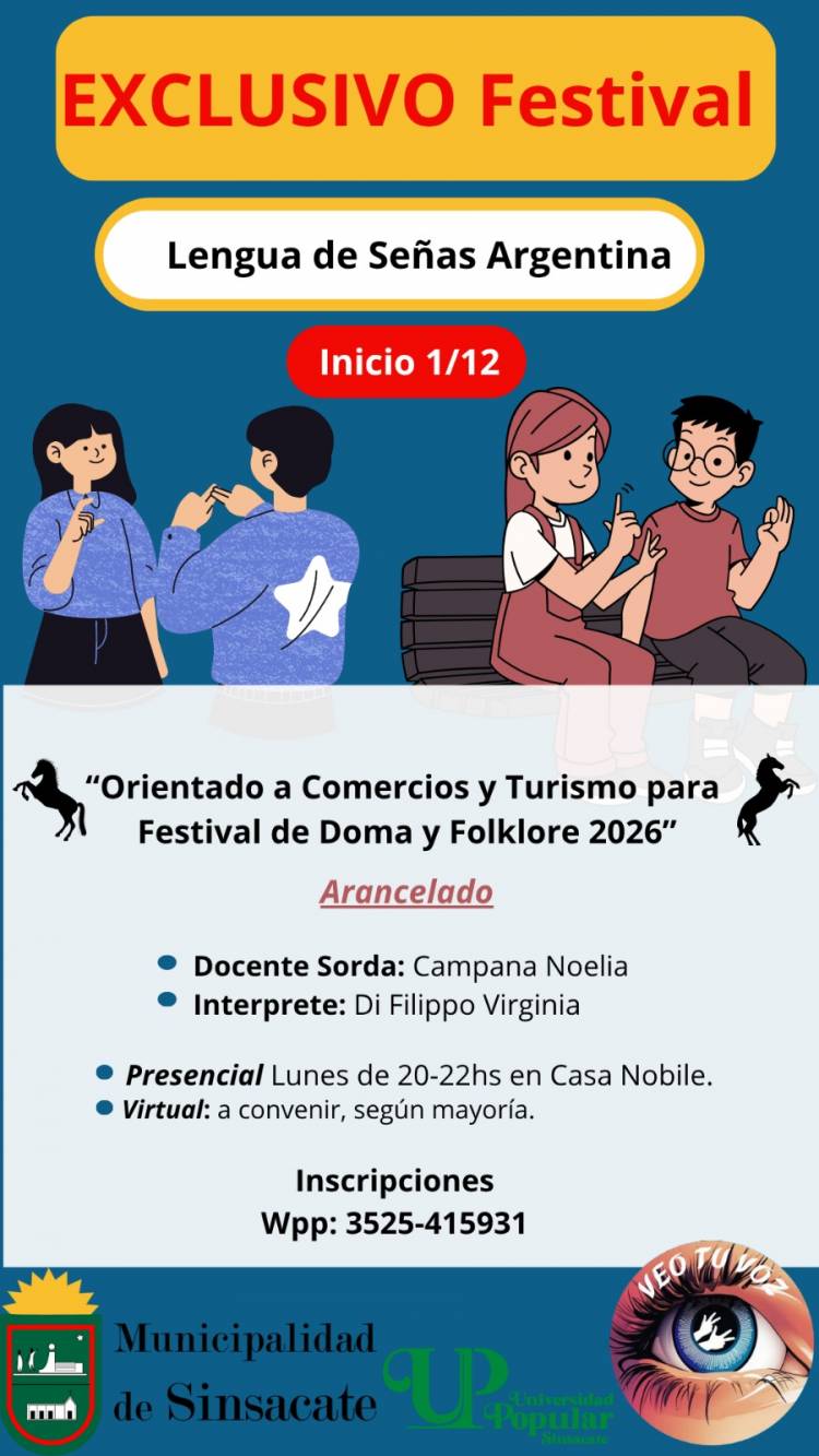 #Sinsacate: De cara al Festival  de Doma y Folklore. Edición especial Taller de Lengua de Señas Argentina