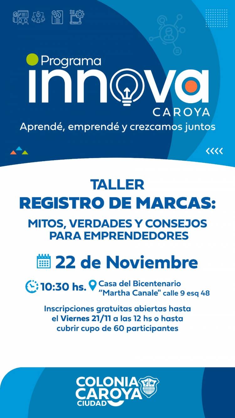 #COLONIACAROYA - Taller de Registro de Marcas