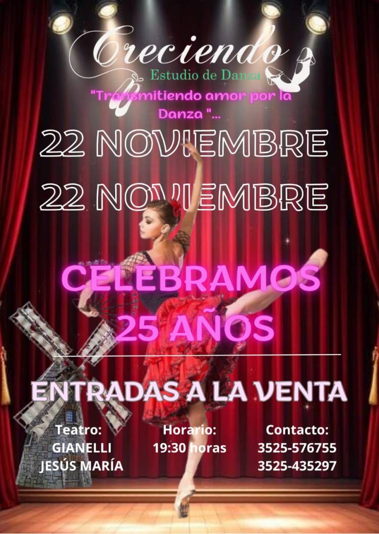 #JesusMaria: Creciendo Estudio de Danzas Clásicas y Españolas “El Quijote- 25 años de aventuras"