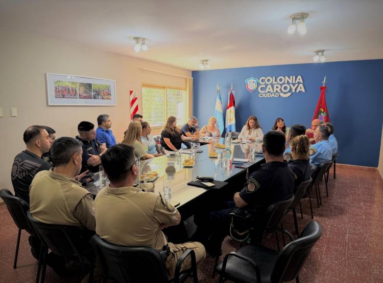 #ColoniaCaroya: La intendente Paola Nanini reunió a todas las fuerzas en una Mesa de Seguridad Vial