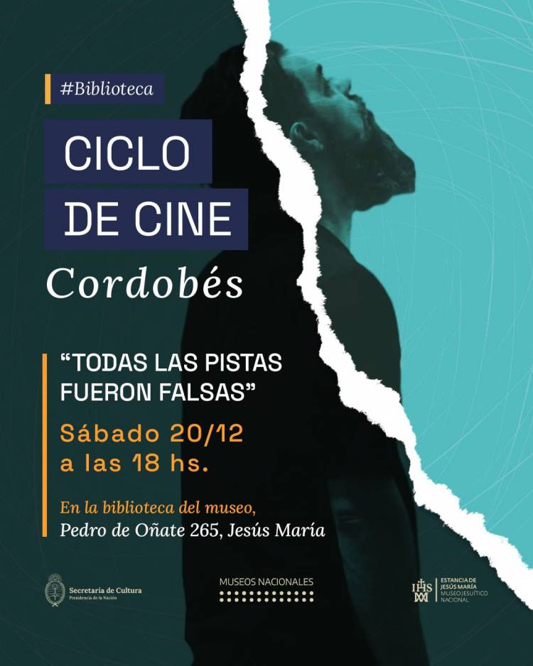 #JESUSMARIA - Continúa el Ciclo de Cine Cordobés con la proyección de “Todas las pistas fueron falsas”