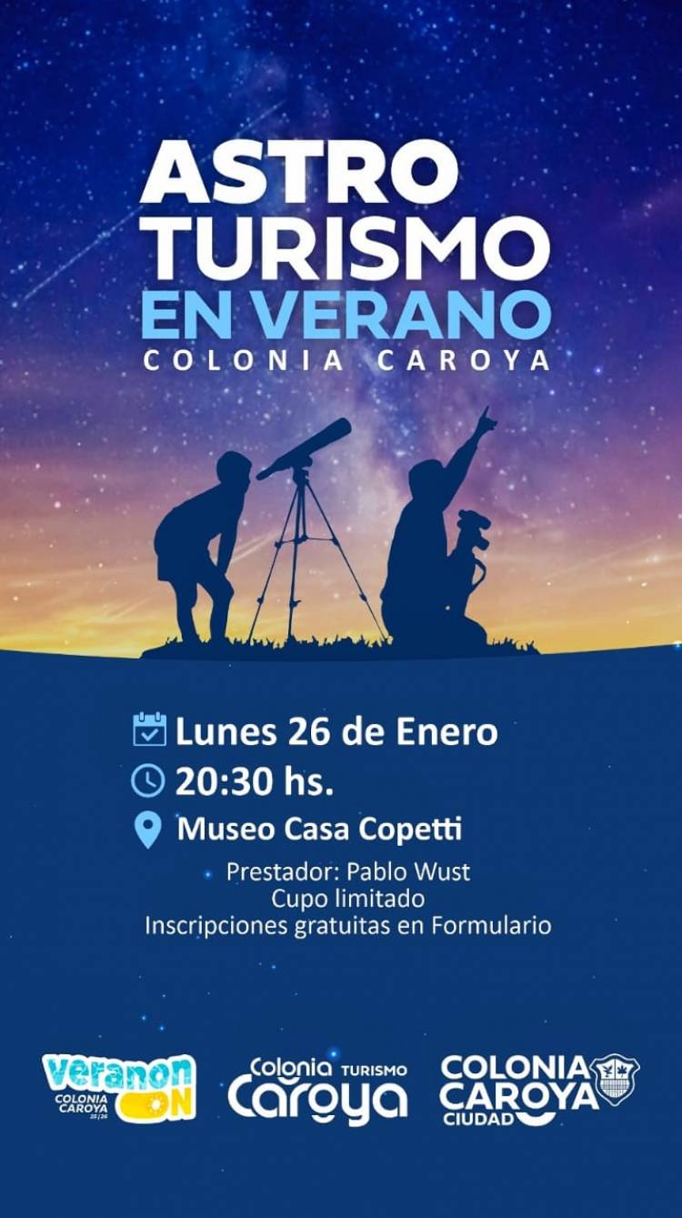 #COLONIACAROYA ; Nueva propuesta de astroturismo en Colonia Caroya