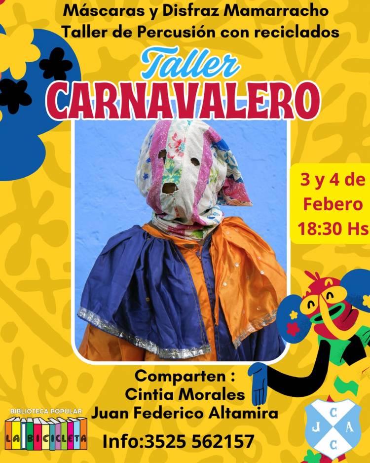 #COLONIACAROYA: Tiempo de Carnaval en la Biblio Taller de Carnaval  BOCHINCHE