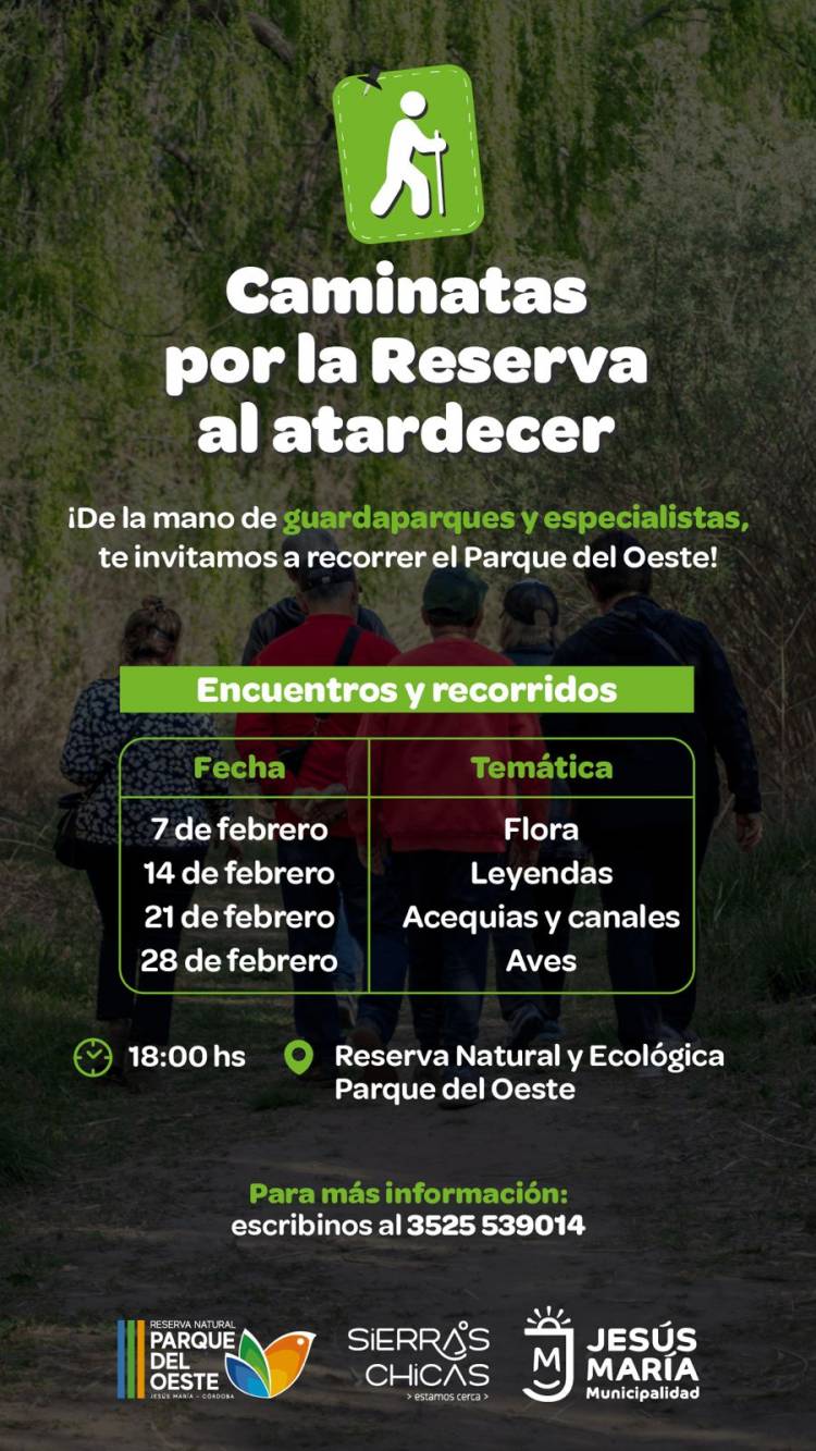 #JESUSMARIA: Caminatas por la Reserva al atardecer: naturaleza, historia y cultura en el Parque del Oeste