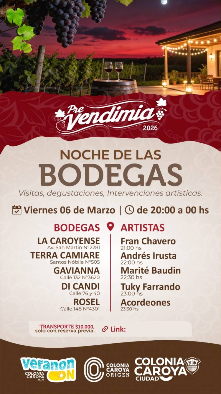 #COLONIACAROYA : Noche de las Bodegas en la Pre-Vendimia