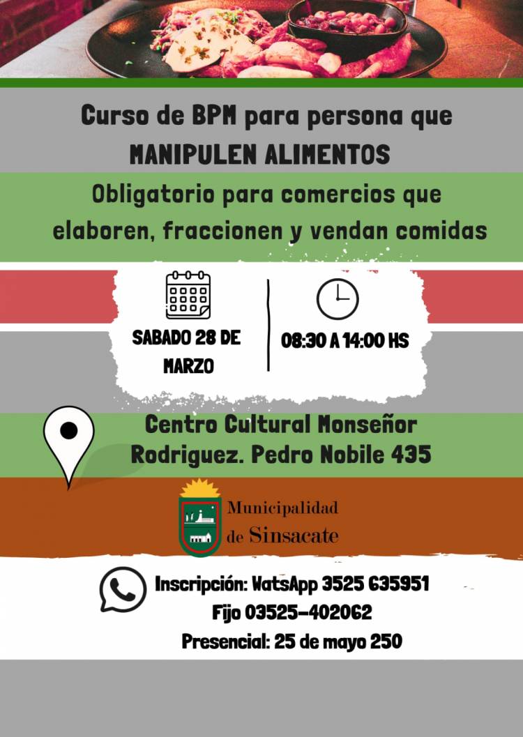 #SINSACATE: curso obligatorio de Buenas Prácticas de Manufactura para manipuladores de alimentos