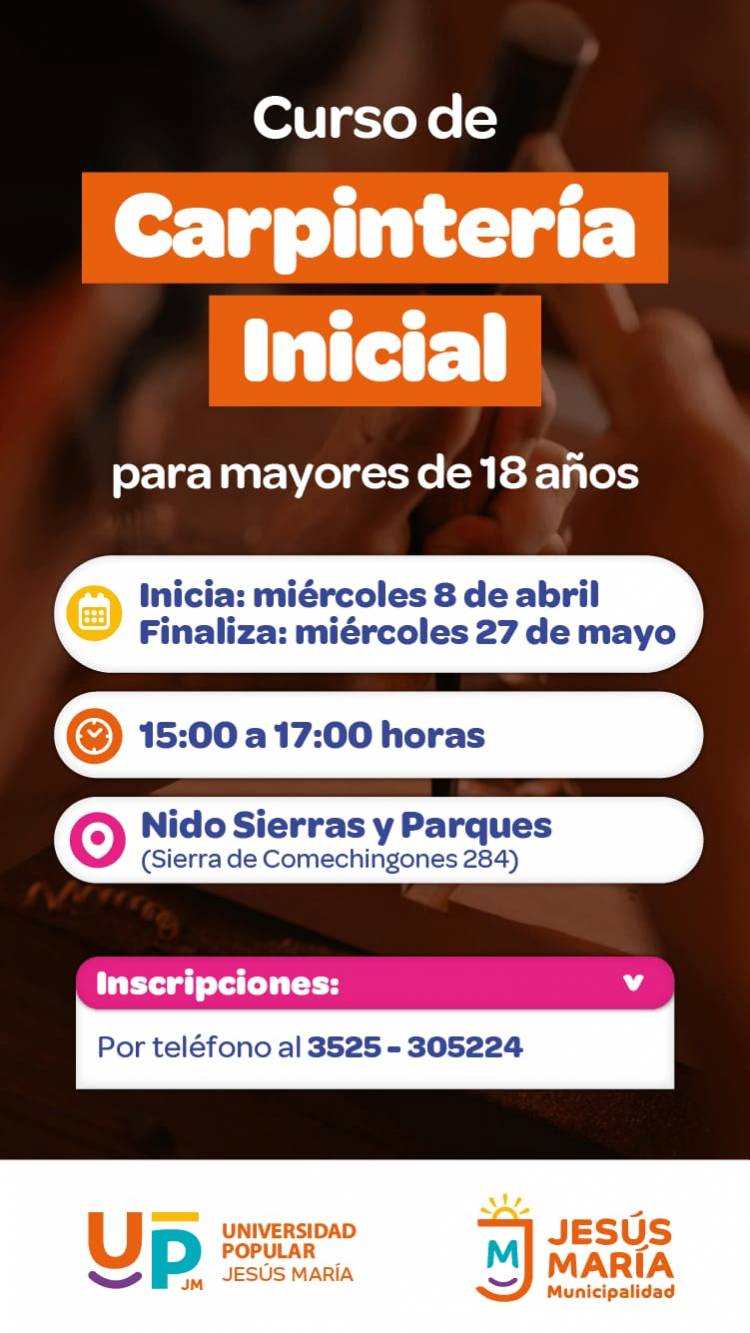 #JESUSMARIA: Jesús María impulsa nuevos talleres para aprender oficios y herramientas digitales