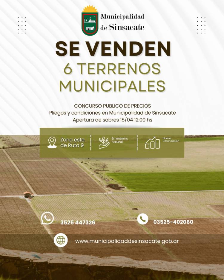 #SINSACATE: Venta de 6 Terrenos Municipales en Sinsacate