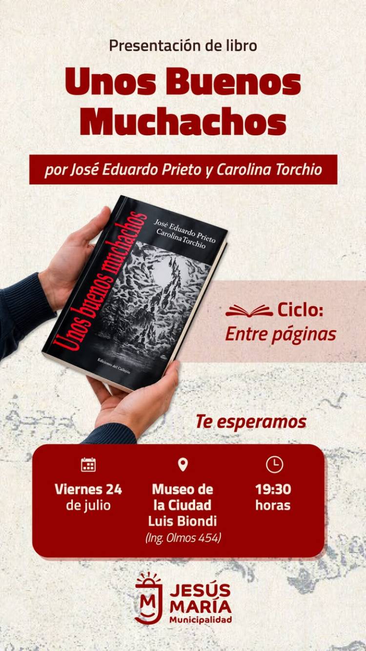 #JESUSMARIA : Jesús María impulsa la literatura local con la presentación de una nueva novela