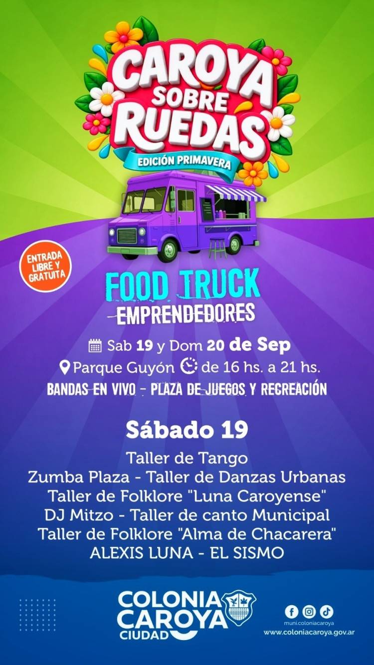 #COLONIACAROYA:  Caroya se prepara para vivir un fin de semana a puro sabor, música y tradición